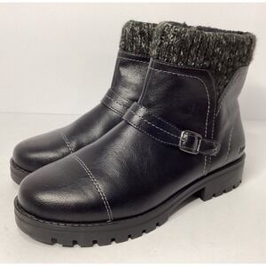 JSport Violet Women's Ankle Side Zip Boots Size 9 Black Used